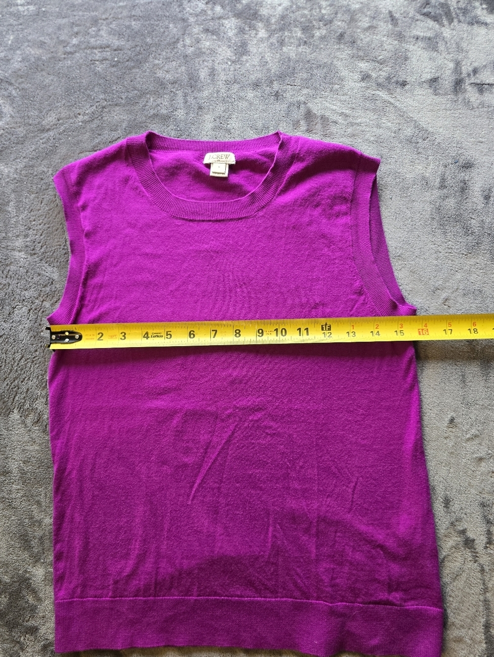 J.Crew Purple Knit 100% Cotton Tank Sizs Small - Picture 6 of 8